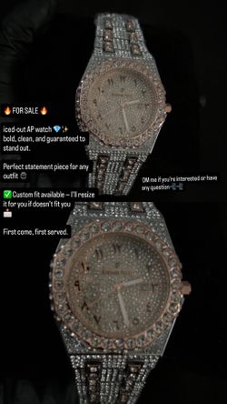 iced-out A P watch⌚️🔥💎