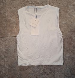Zara woman's new cotton white crop top