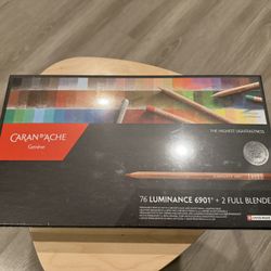 Brand New Caran d’Ache Luminance 6901 – 76 Colors + 2 Blenders (Factory Sealed)