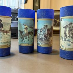 4 vintage jim beam highballs - remington collection 