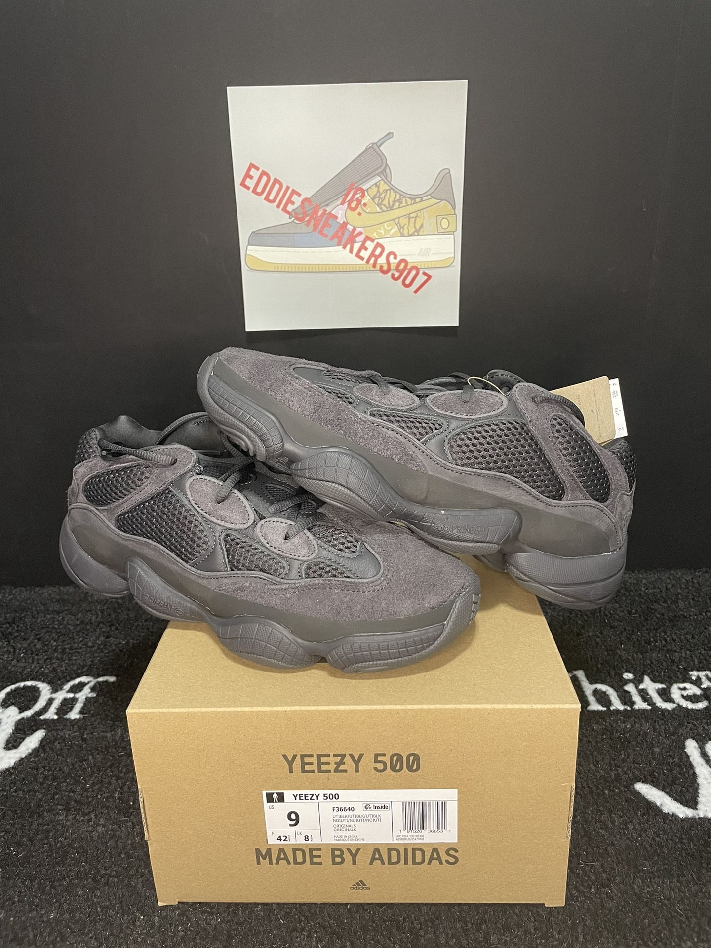 Adidas Yeezy 500 Low Utility Black Brand New Men’s Size 9