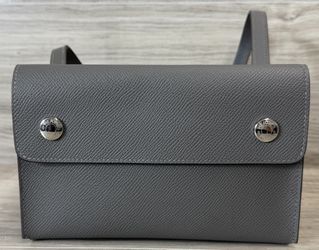 HermèS Hermesnap Wallet Bag Epsom Leather Ardoise Gray Authentic (PO1027020)