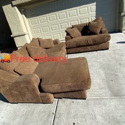 Modern 2 Piece Sofa Set! FREE DELIVERY 🚚 💨