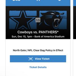 Cowboys Vs Panthers Tickets 