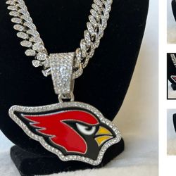 20" Arizona Cardinals iced chain necklace MANY other teams Seen Sold Separately SHIPPING AVAILABLE 