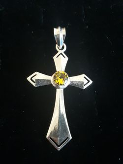 Beautiful Lemon Topaz Cross pendant