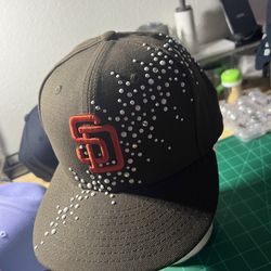 Custom Diamond and Pearl San Diego Padres sz 7 3/8