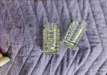 Vintage Glass Salt and Pepper Shakers