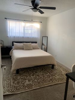 Queen Metal Bed Frame and Mattress