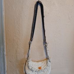 FREE PEOPLE MACRAME MOON CROSSBODY  BAG