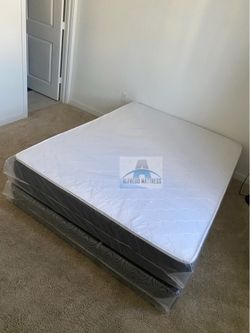 NEW FULL SIZE 54x75” MATTRESS AND BOX SPRING-2pcs