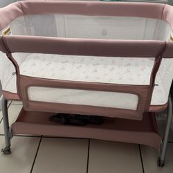 Pink BabyBond Baby Bassinet, 3 in 1 