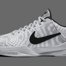 Nike Kobe 5 Protro PE DeMar DeRozan Zebra Men's Size 3.5 Shoes