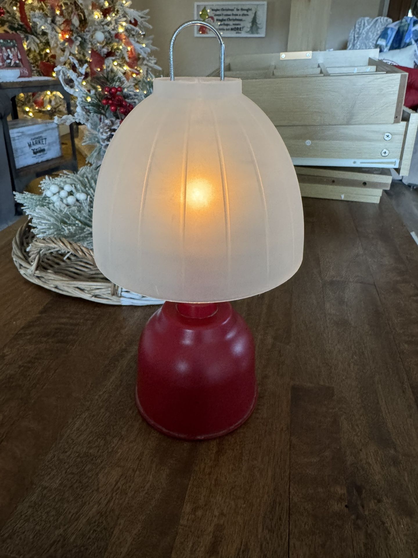 Vintage RV Trailer Camping Battery Operated Outdoor Lamp  