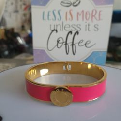 Pink Enamel Roman Numerals Bracelet