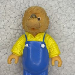 VTG 1986 Berenstain Bears Papa Bear Figure McDonald's Happy Meal Flocked Felt
