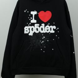 Black i love spider hoodie (ALL SIZES) *READ DESCRIPTION*