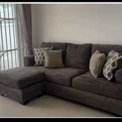 Small Slate Ashley Sofa Chaise🎊 New Brand💯 Living Room Set🌟