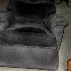 Lance are La-Z-Boy power recliner chair. Fair condition. Charcoal gray in color.