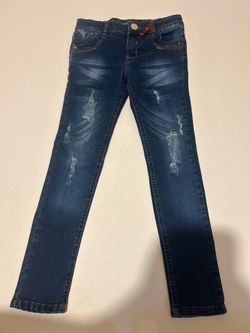 Pitbull Girls' Distressed Skinny Jeans, Size 10, Dark Blue