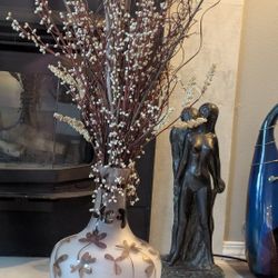 Vase With Faux Flowers 