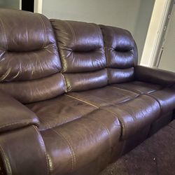 leather couch and sofa 