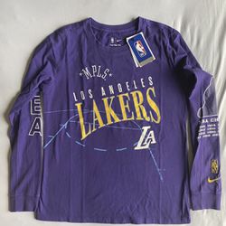 Los Angeles Lakers Courtside City Edition Women's Nike NBA T-Shirt.