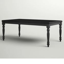 Solid Wood Black Dining Table