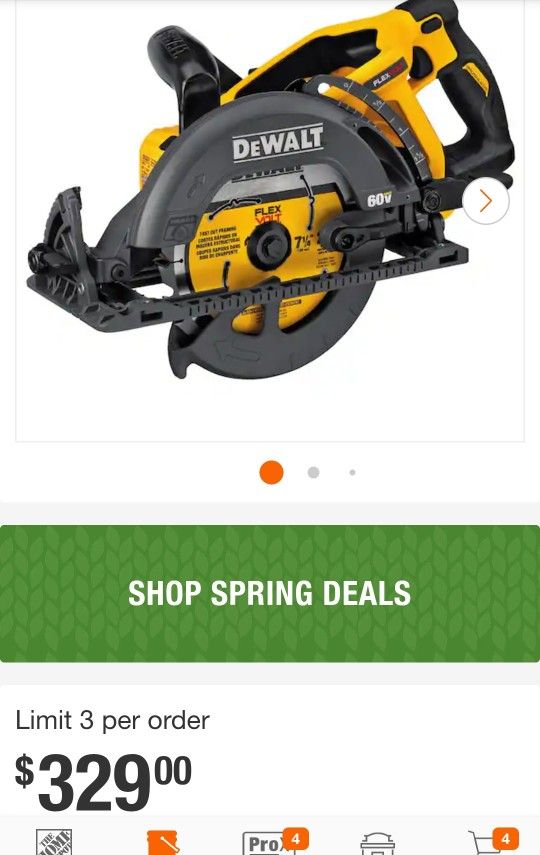 Brand New In Unopened Box Dewalt Flexvolt Wormdrive Circular Saw. $225(tool Only)