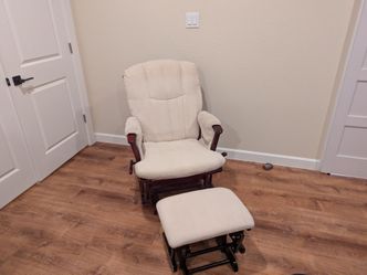 Shermag Reclining Glider Rocker & Matching Ottoman -  $50