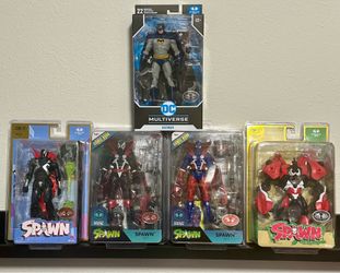 McFarlane Toys DC Multiverse Batman & Spawn Set Platinum Edition w/Comic Book
