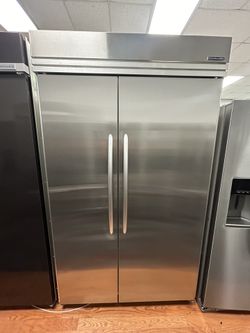 48” KitchenAid Built-In Side-by-Side Fridge | Stainless | Interior Ice + Digital Control 
