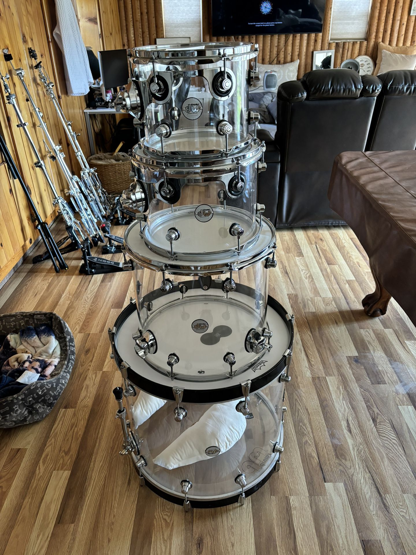 DW Design Series 4-Piece Acrylic Drum Set