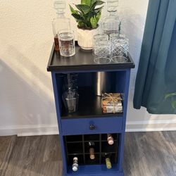 Coffee / Wine Bar with Storage & Bottle Rack - Coffee • Wine • Cocktail Bar Cabinet