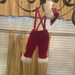 Santa’s Outfit On A Hanger Miniature Size Christmas Tree Ornament