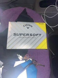 Supersoft yellow golf balls