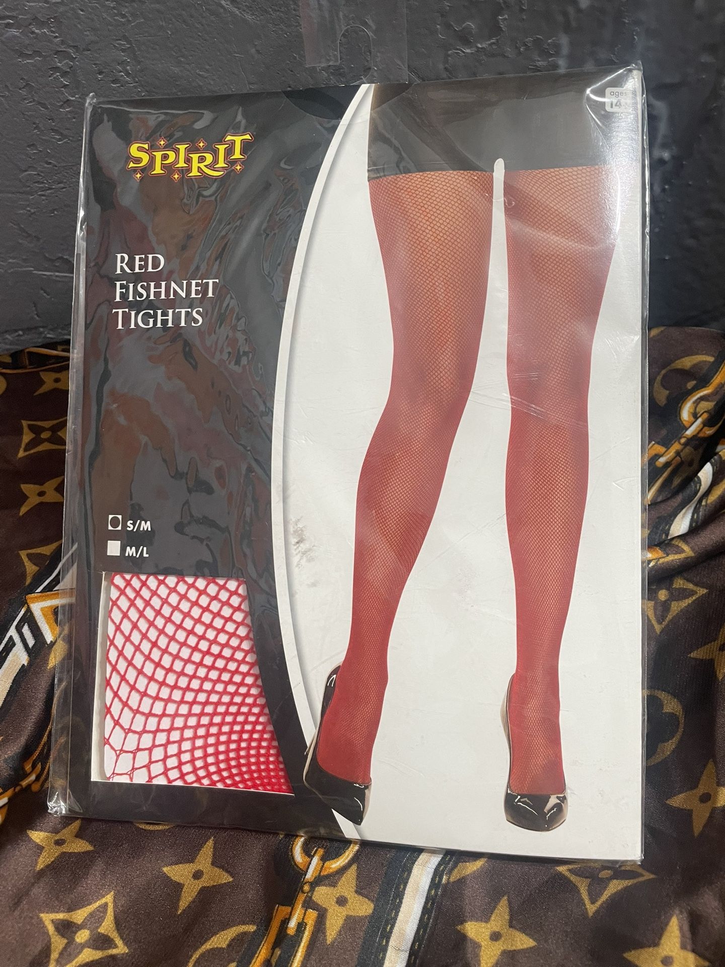 Halloween Red Fishnet Tights 