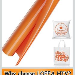 Orange HTV Vinyl Rolls, Heat Transfer Vinyl for T-Shirt, 12'' X 10ft Orange Iron on Vinyl Compatible with Cricut and All Cutting Machines, Heat Press 
