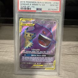 PSA 10 MIMIKYU & GENGAR TAG TEAM