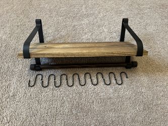 Wall Shelf with Hooks