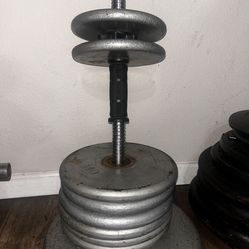 Steel weight set & bars