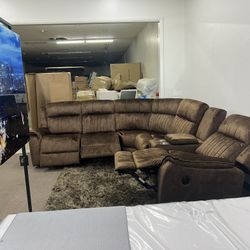 🛋️NEW!! In BOX 📦 Power Recliner BARGAIN 3 Suede Recliner Sectional