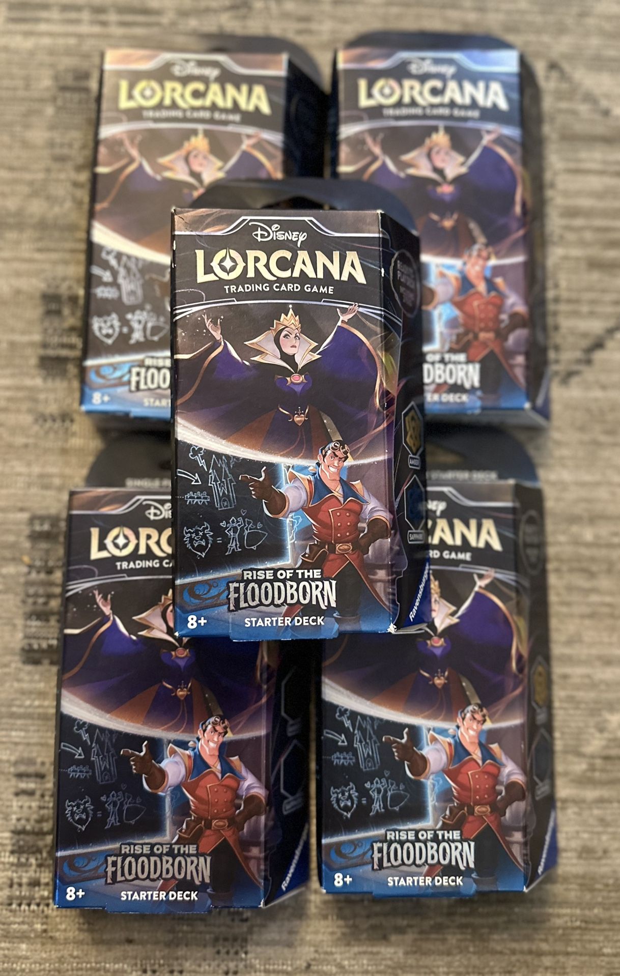 (10) Lorcana “Rise of the Floodborn” Starter Deck- Amber/Saphire