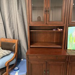 Small Desk With Cabinet 