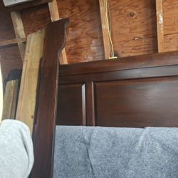 Queen Sleigh Bedframe, Mattress, And Box Spring