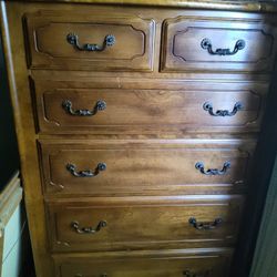 Bedroom Dresser 7 Drawers Solid Oak Wood