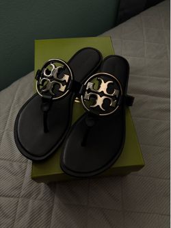 Black miller tory burch sandals