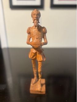 Hand Carved Wooden Spanish Don Quixote Statue