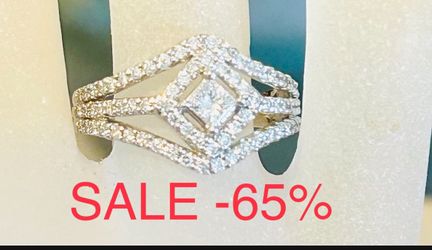 Engagement/ Anniversary/ Fashion Ring NATURAL DIAMONDS 18 K Gold 🎄 SALE -65%  Appraisal Is From When Gold Was $1500 Now Its $4000 