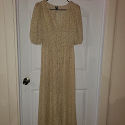 Yellow Summer Picnic Dress , New !!Size Small Target 